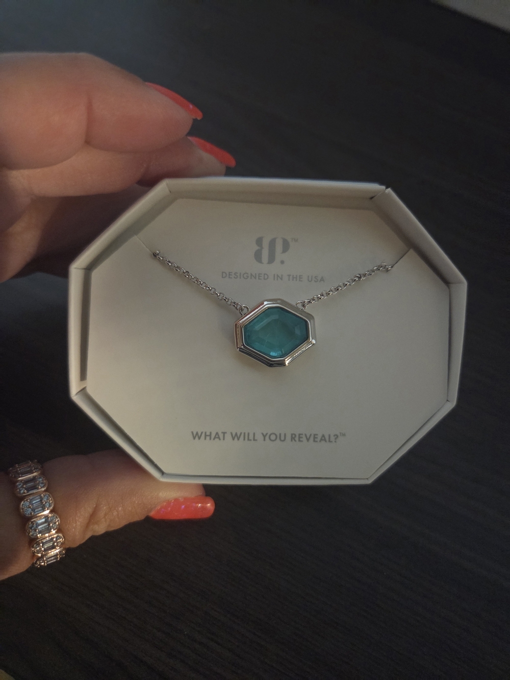 Bomb Party Lab Created Aqua Necklace